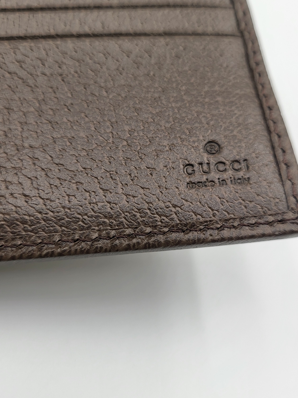 GUCCI GG Supreme Monogram Web Mens Ophidia Bi-Fold Wallet 597606 Beige New Acero - Picture 5 of 15